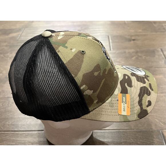 Yupoong MultiCam Mens Camo Camouflage Adjustable Snapback Trucker Hat Cap NWOT - Picture 7 of 10